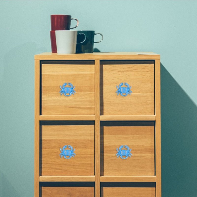 Océan Design barre de traction bouton en fonte poignée de tiroir méditerranéen poignée monotrou pour maison chambre bureau magasin (bleu ciel)