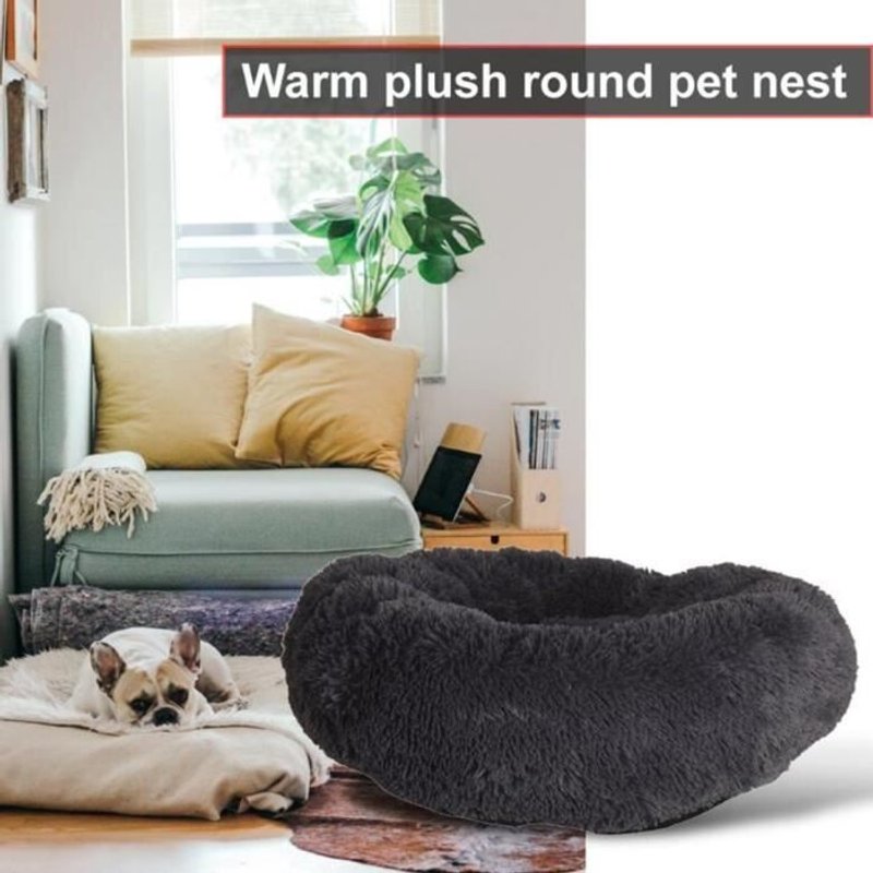 50cm Nid Rond Pour Animaux, Lit Moelleux De Chien Chat