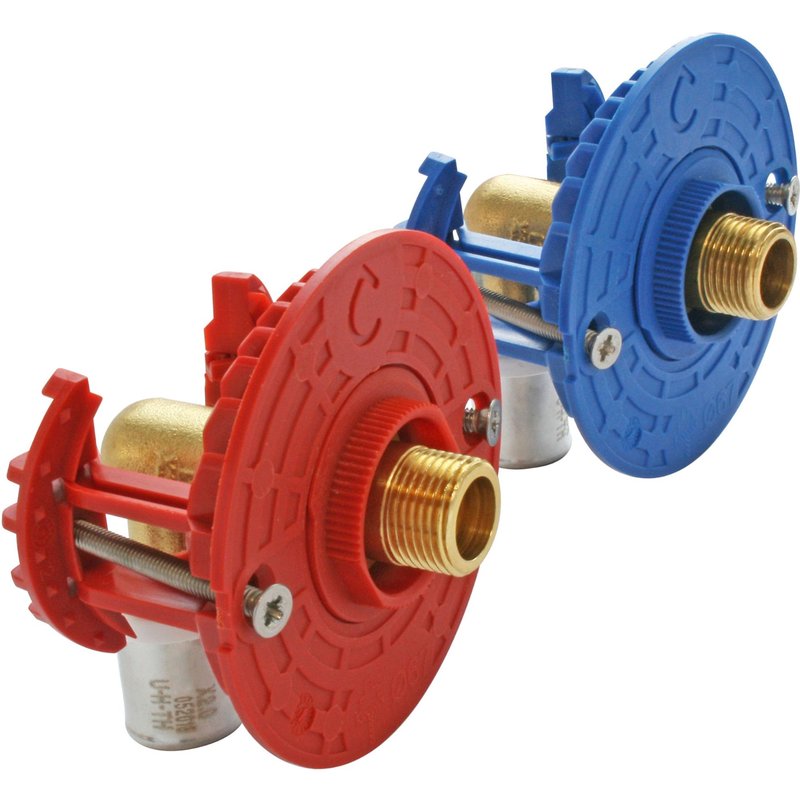 Kit complet de fixation de Robinet Sous-Lavabo Multicouche Ø16 - Rac sert M12/17