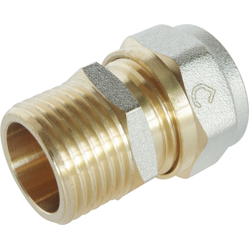 Racccord droit à visser pour tube Multicouche Ø16-M15/21