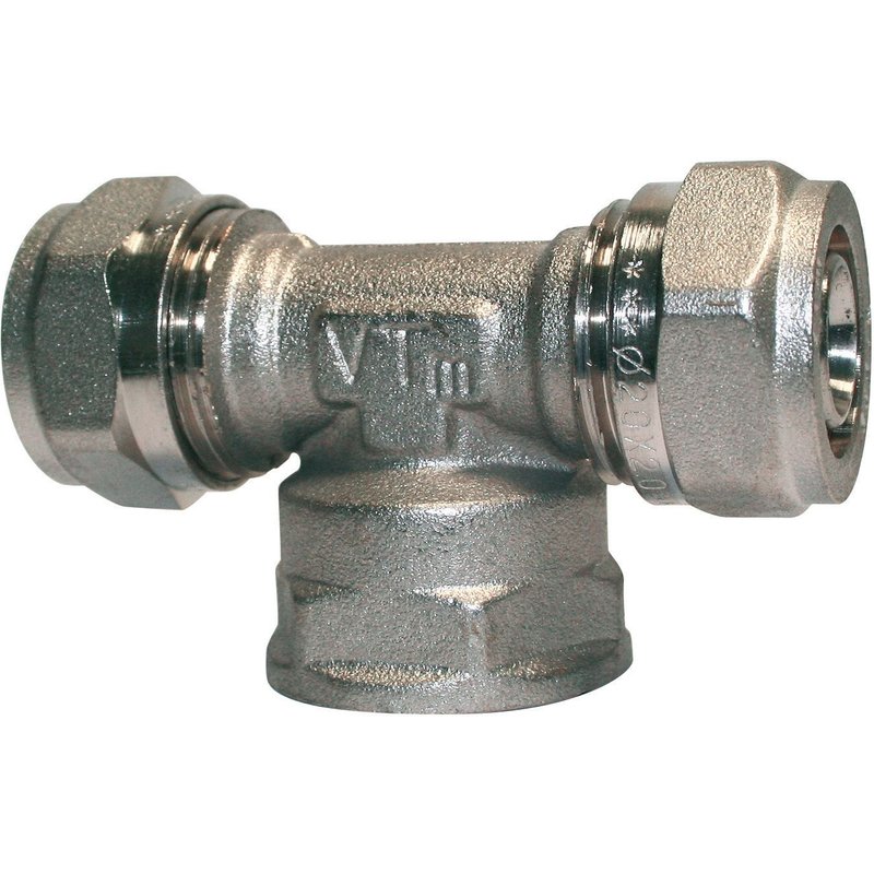 Té à visser pour tube Multicouche Ø20 F20/27