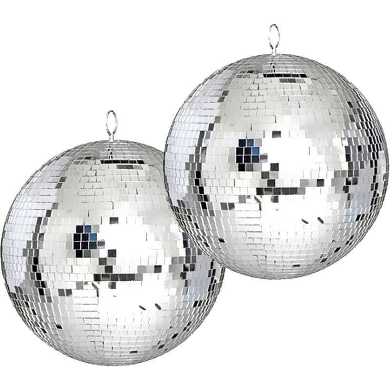 Pack Light Sono éclairage DJ Light Fête Mariage Anniversaire - 2 Enormes Boules à facettes 50 cm Ibiza MB020