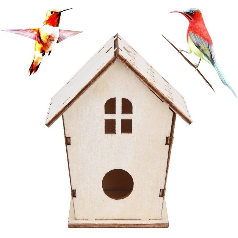 Boîte À Oiseaux En Bois Assemblé Reative Pour L'extérieur Maison À Oiseaux Bricolage Nid Dox Maison D'oiseau Boîte À Oiseaux Boîte À Oiseaux En Bois #30