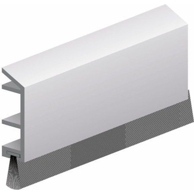 Plinthe de bas de porte Ă brosse - support PVC - 3 m - blanc - PDS - B ELLEN