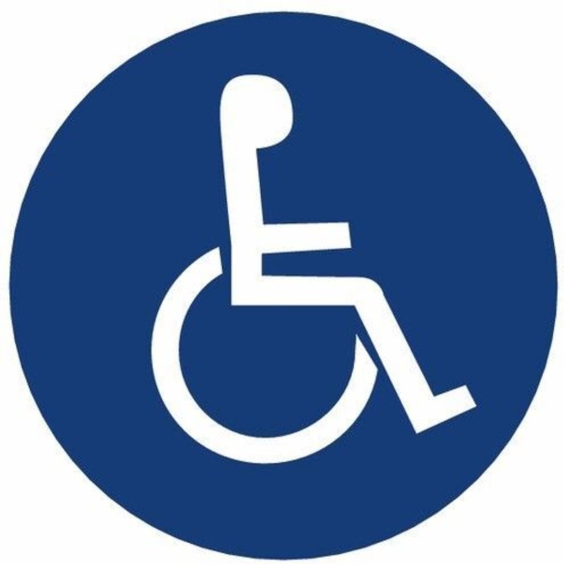 Disque d'obligation bleu - diamètre 300 mm - Handicapé NOVAP