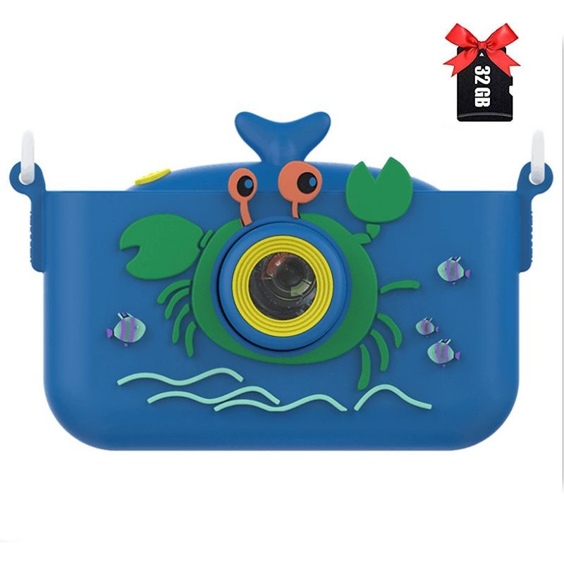 Appareil Photo Pour Enfants, Caméra Numérique Rechargeable Antichoc Cadeaux D'anniversaire, Appareil Photo Numerique Enfant De Noël Et Du Nouvel An Jouets Pour Enfants Bleu