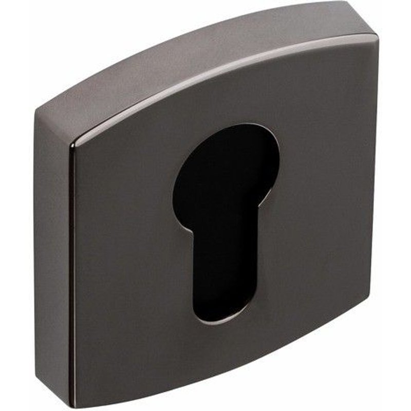 Rosaces carrées clé I pour cylindre - aluminium noir diamant - Muze VACHETTE