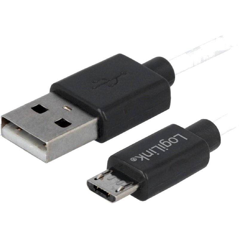 Cable USB 2.0 USB A male USB B micro prise male 1.8m - Noir