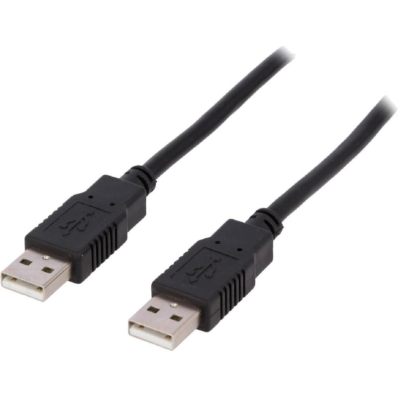 Cable USB A 2.0 male des deux cotes 3m noir