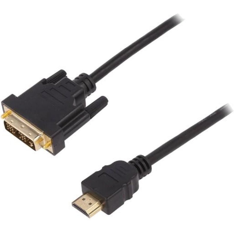 Cable HDMI 1.4 DVI-D -18+1- prise male HDMI prise male 5m - Noir