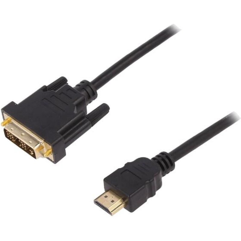 Cable HDMI 1.4 DVI-D -18+1- prise male HDMI prise male 3m - Noir