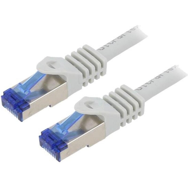 Cable reseau RJ45 male S-FTP Cat.6a gris - 1m