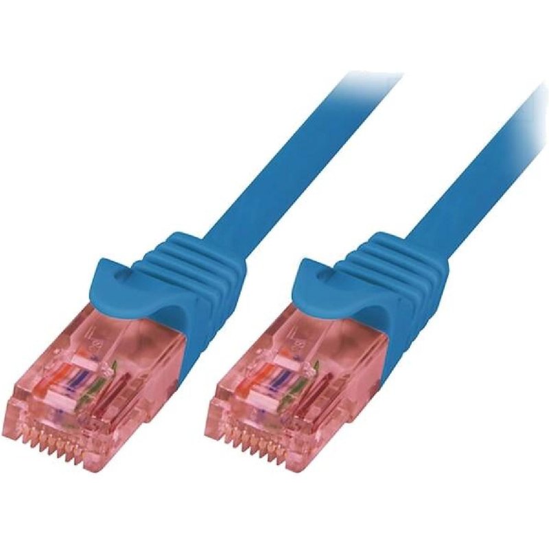 Cable reseau RJ45 male U-UTP Cat 6 bleu- 2m