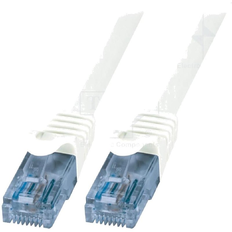 Cable reseau RJ45 male U-UTP Cat 6a blanc- 5m