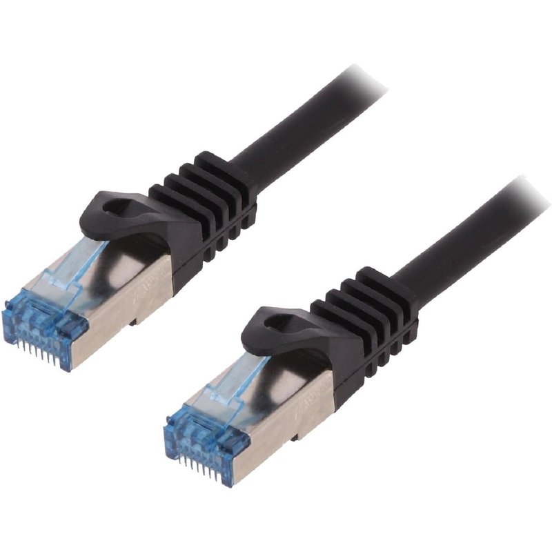 Cable reseau RJ45 male S-FTP Cat 6a noir- 1.5m