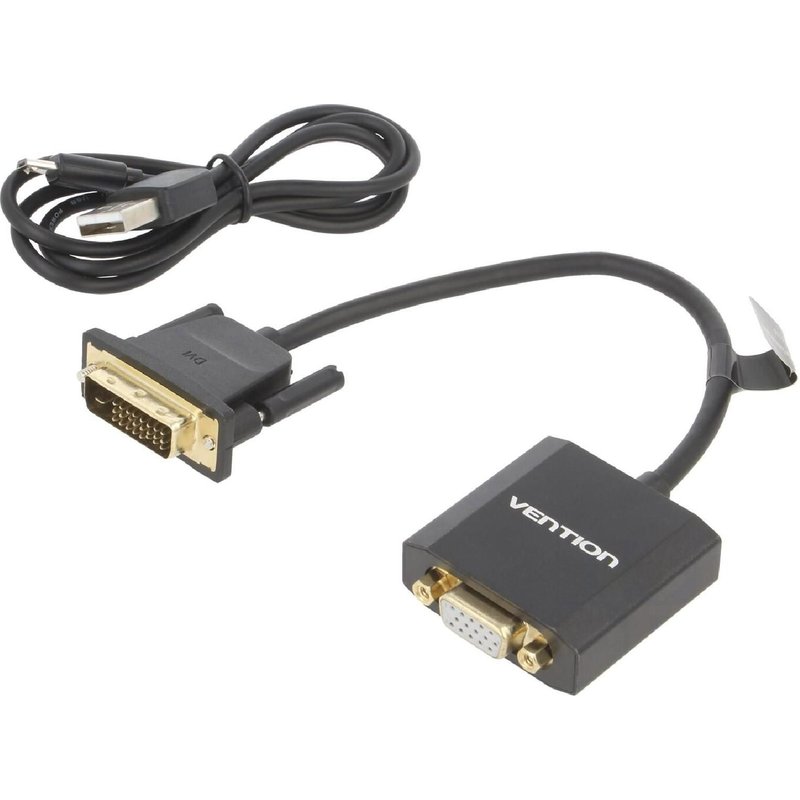 Cable D-Sub HD femelle DVI-D male port USB B micro 0.15m noir