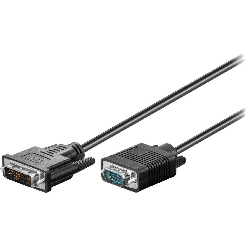 Cable D-Sub HD male DVI-I male 2m noir