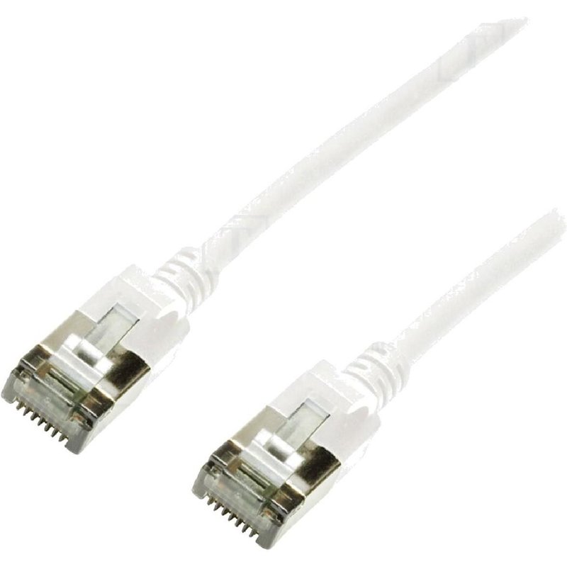 Cable reseau RJ45 male U-FTP Cat.6a blanc - 2m