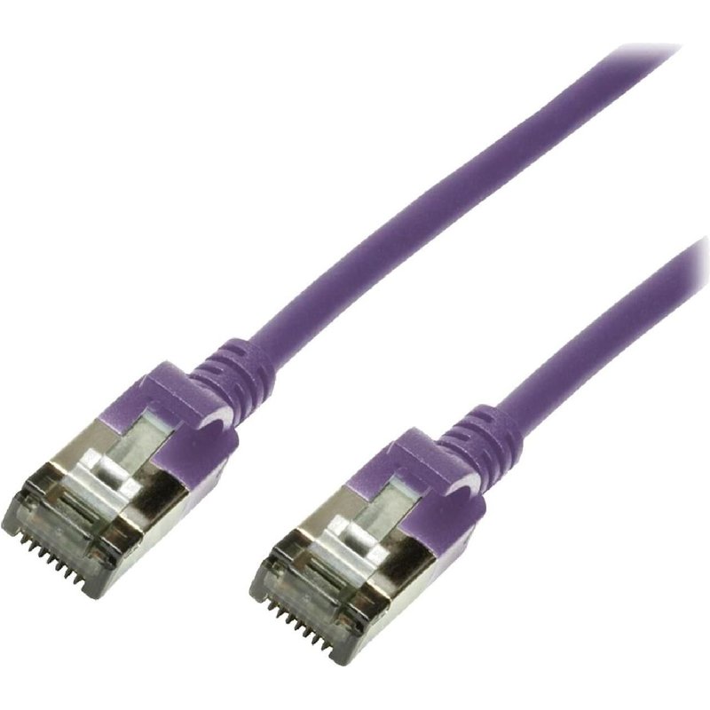 Cable reseau RJ45 male U-FTP Cat.6a violet - 5m