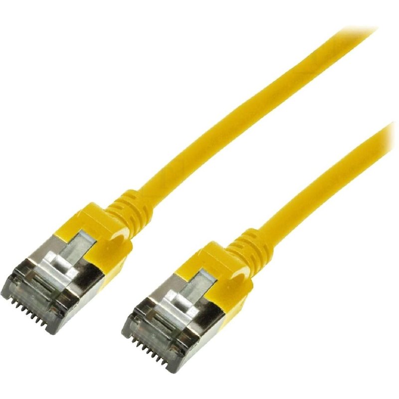Cable reseau RJ45 male U-FTP Cat 6a jaune - 0.5m