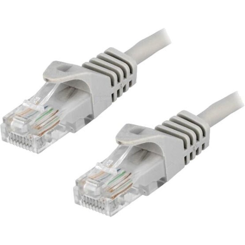 Cable reseau RJ45 male U-UTP Cat.5e gris - 7.5m