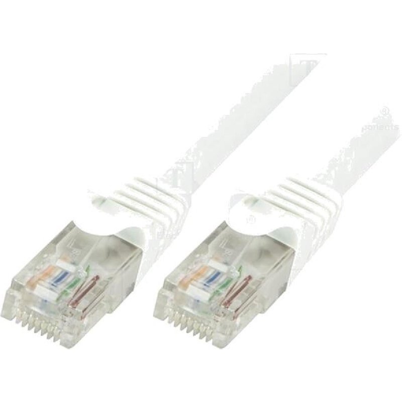 Cable reseau RJ45 male U-UTP Cat.6 blanc- 7.5m