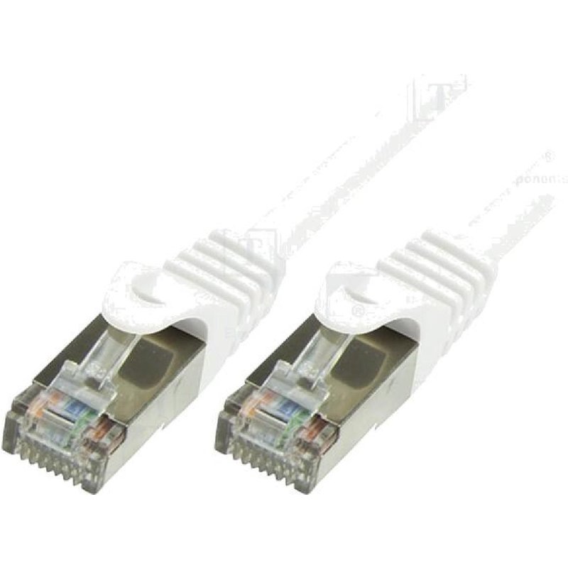 Cordon raccordement F-UTP Cat.6 blanc - 0.5m