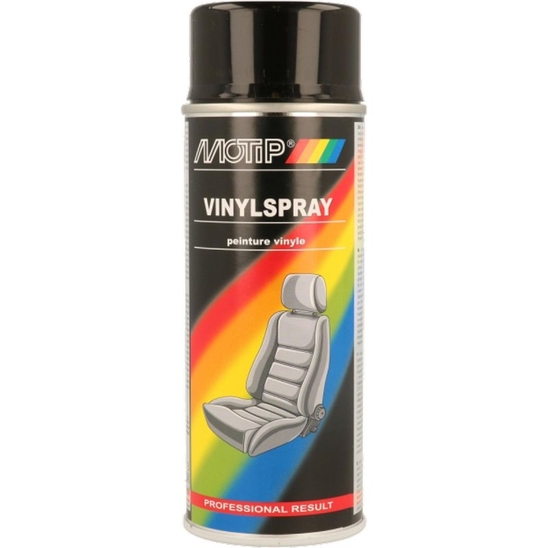 Spray De Reparation Noir Vinyl Cuir Et Synthetique 400ml Motip