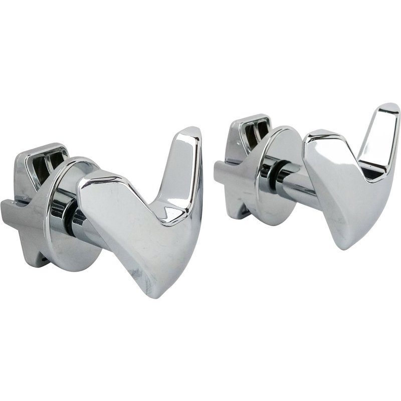 Patères V pour sèche serviette Chromée - pour tube Rond à visser
