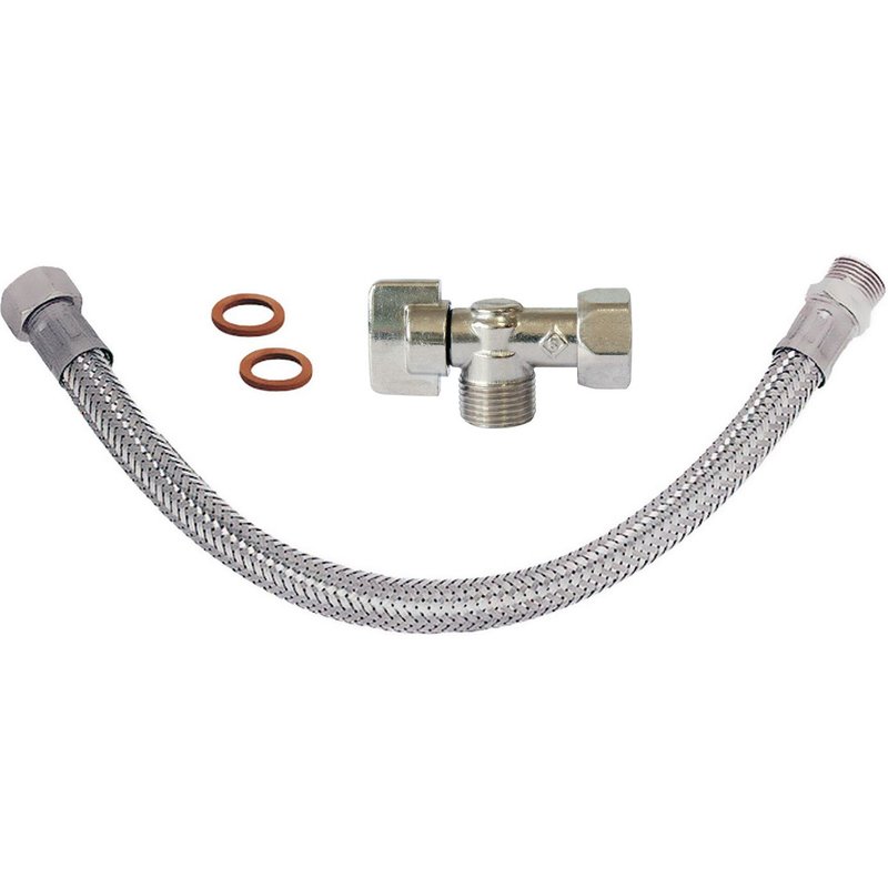 Kit de raccordement WC avec un robinet de WC, un flexible, 2 joints