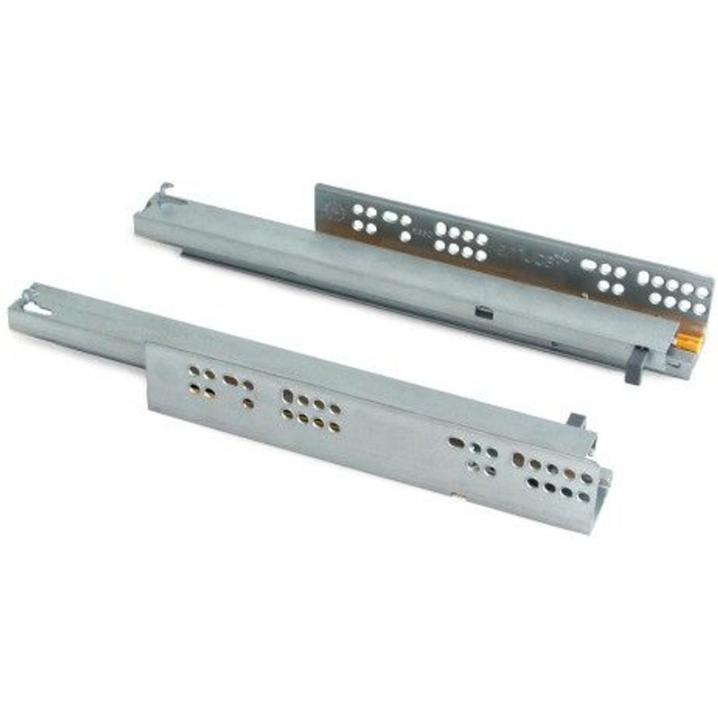 Paire de coulisses invisibles - fermeture amortie - sortie totale - L400 mm EMUCA