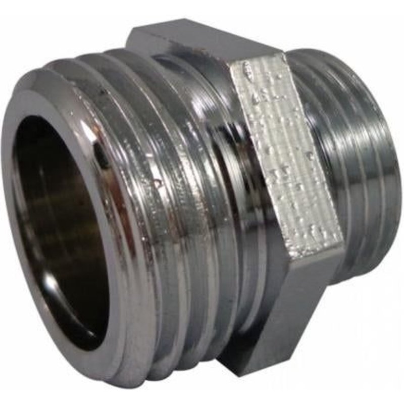 Mamelon réduit double mâle laiton chromé - à visser - 245 - pour tube cuivre