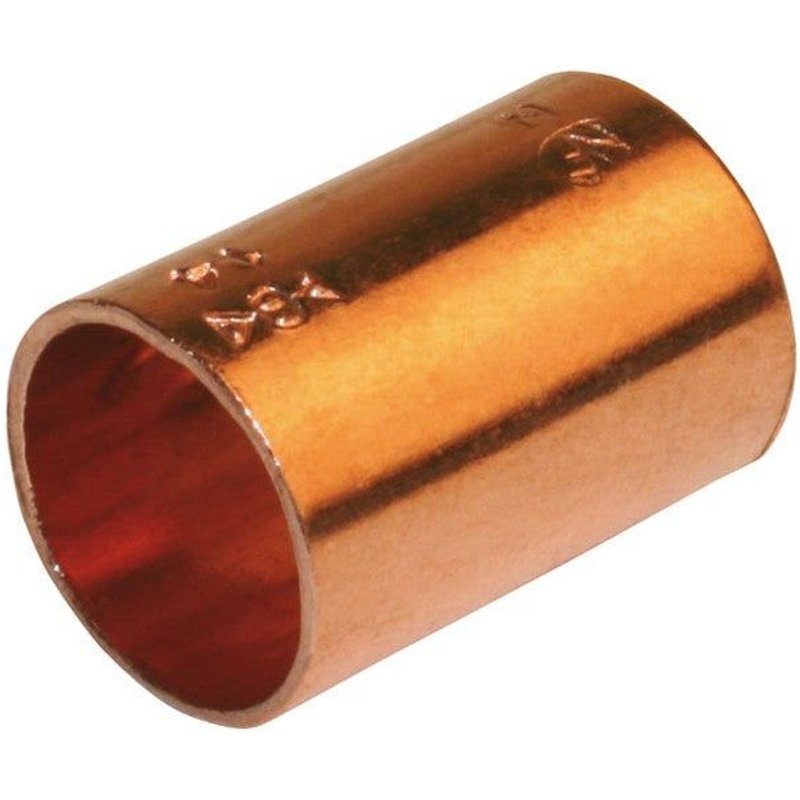 Sac de 10 manchons double femme cuivre à souder pour tube cuivre diam. 14 mm