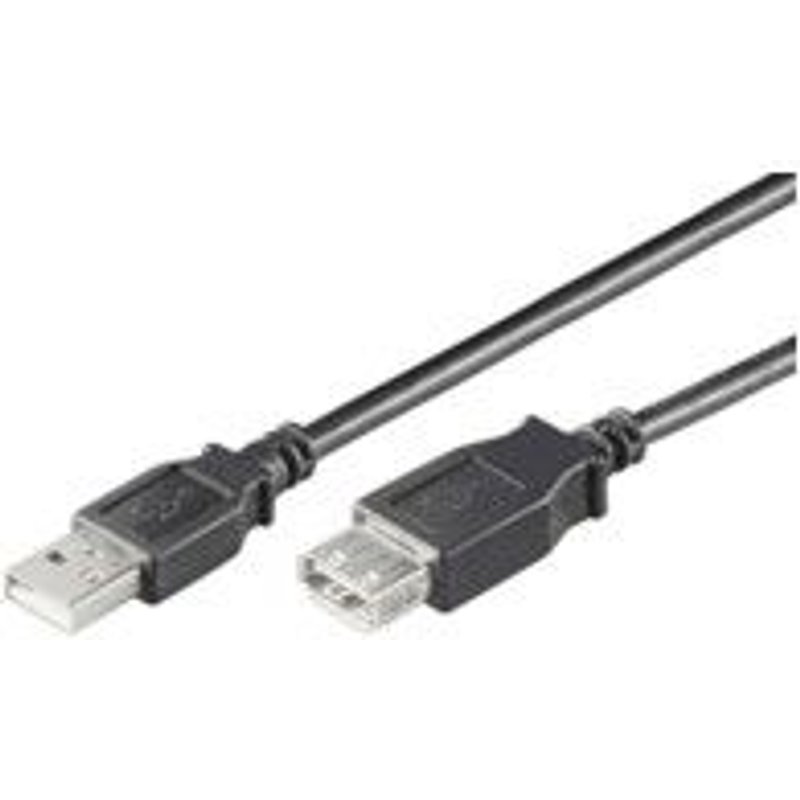 MicroConnect USB 2.0 - Rallonge de câble USB - USB (F) pour USB (M) - USB 2.0 - 1 m - noir