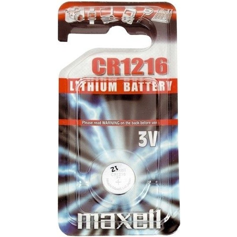 PILES BOUTON LITHIUM CR1216 3V x1 MAXELL
