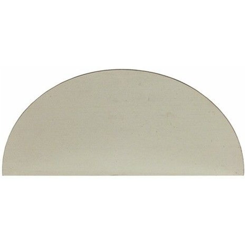 Plaque de propreté demi-lune adhésive en inox poli - 150 x 300 mm BRICOZOR