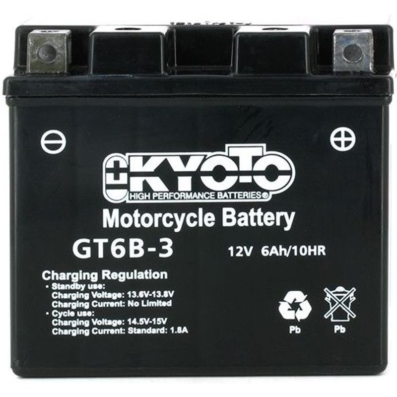 Batterie Kyoto GT6B-3 SLA AGM prête à l'emploi