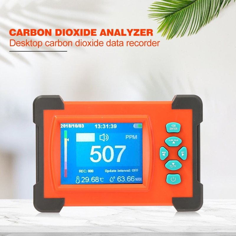 Analyseur de CO2 LCD/PC mètres analyseur de gaz Portable qualité de l'air détecteur de dioxyde de carbone testeurs mesure Portable avec précision outils