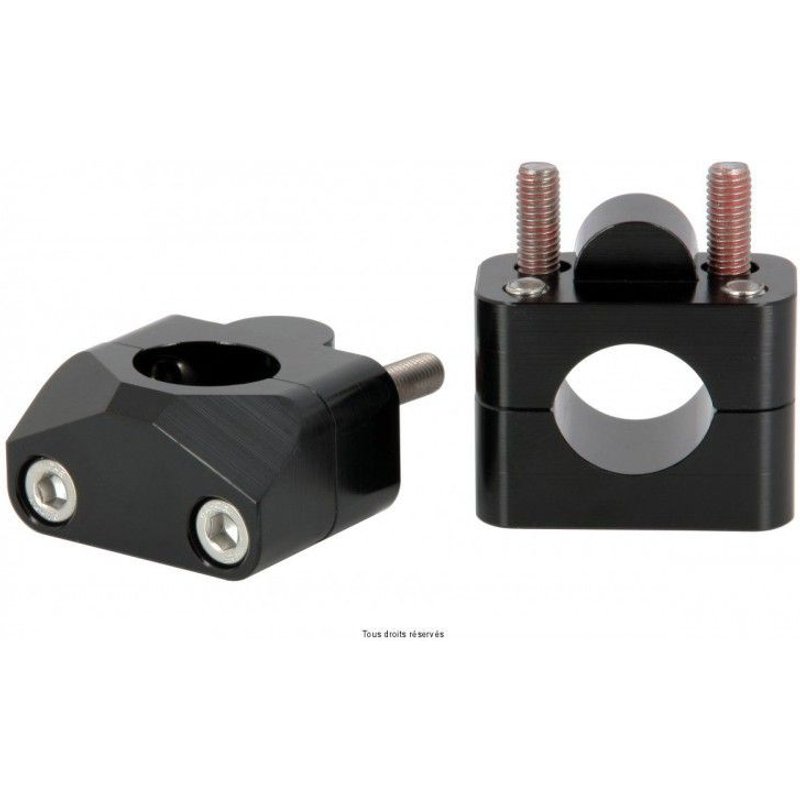 Rehausses de guidon Kyoto h: 55mm Ã28,6mm noir