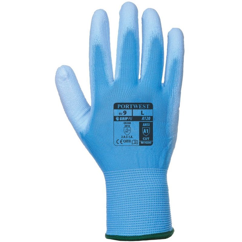 Gants nylon Portwest enduits PU A120 Bleu 10