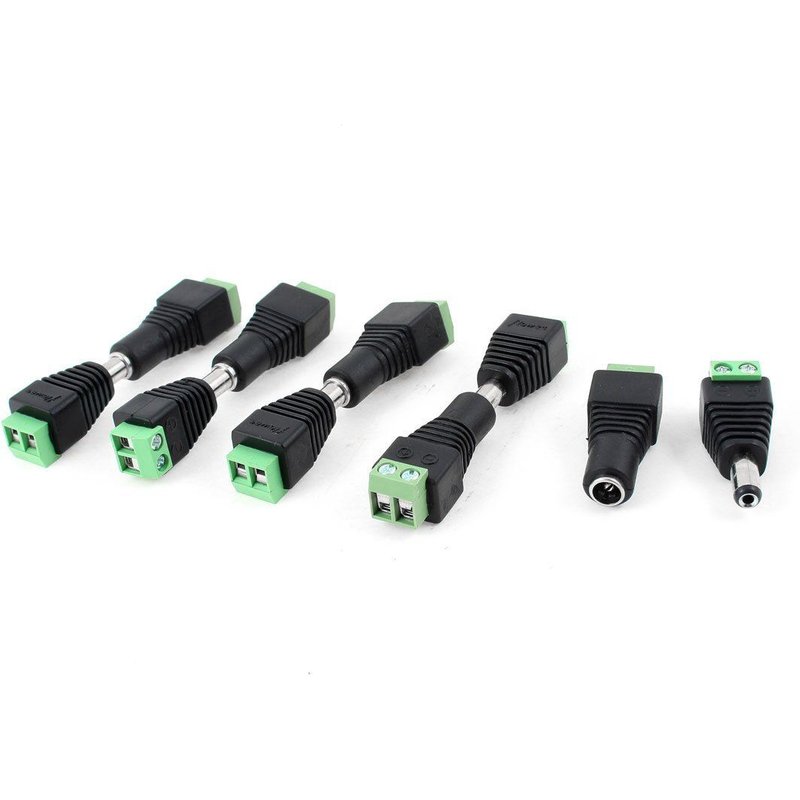 IMC chaud 10 pièces caméras de vidéosurveillance 2.1mm x 5.5mm femelle mâle adaptateur de prise de courant continu