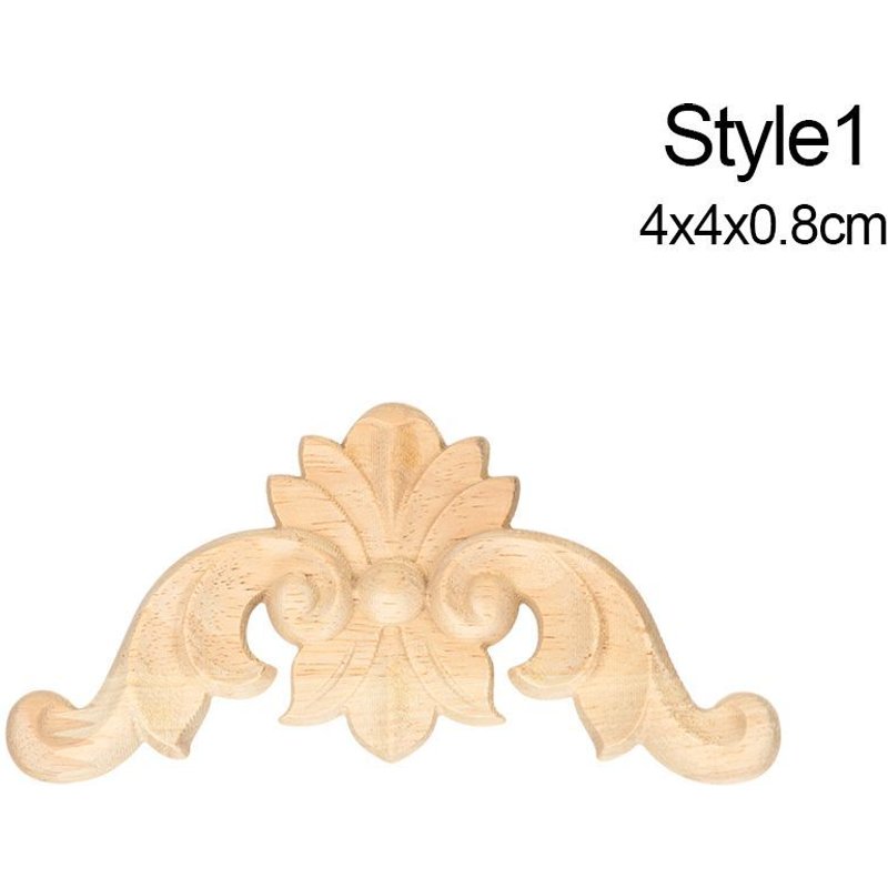 Décalcomanies En Bois Européen Vintage, Applique En Bois Massif, Décoration De Meubles, Gravure, Accessoires De Meubles