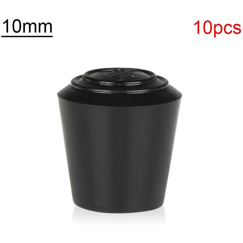 Couvre-Pieds Coordonnants En Caoutchouc Pour Chaise De Table Ronde Noire, Accessoires De Meubles, 10 Pièces/Paquet