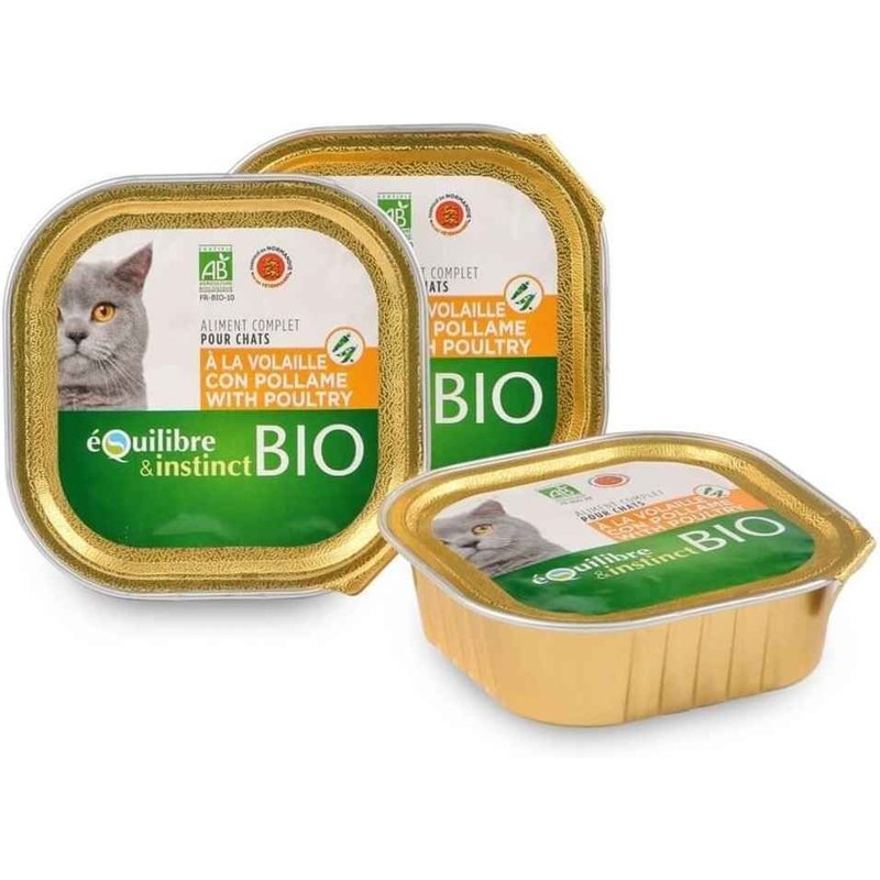 Équilibre & Instinct - Pâtée Bio À La Volaille Pour Chat - 100g
