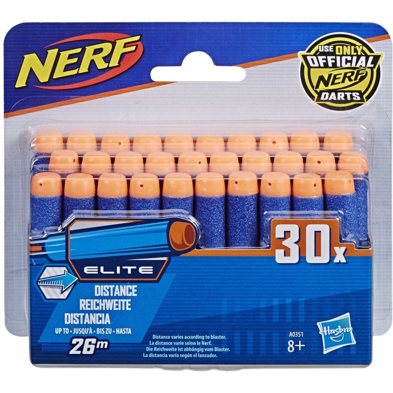 Blasters Nerf Recharge De 30 Fléchettes Elite Nerf Elite Officielles Pour Blasters Nerf N-Strike Elite, Accustrike, Zombie Strike Et Modulus