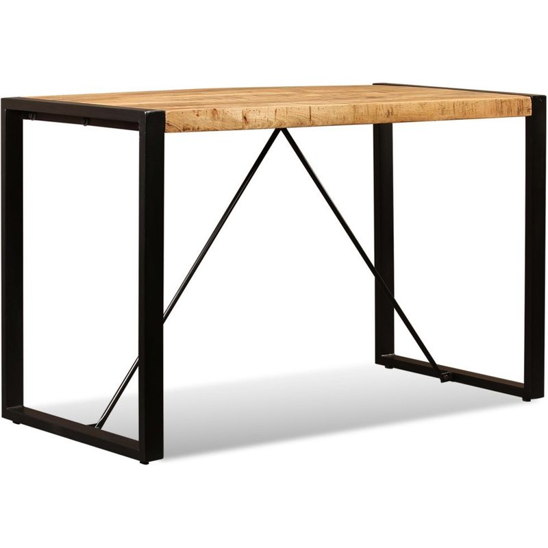 Vidaxl Table De Salle À Manger Bois De Manguier Brut 120 Cm
