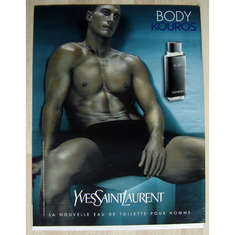 Publicité Papier - Eau De Toilette "Body Kouros" D' Yves Saint Laurent De 2000, Eric Watson Mannequin