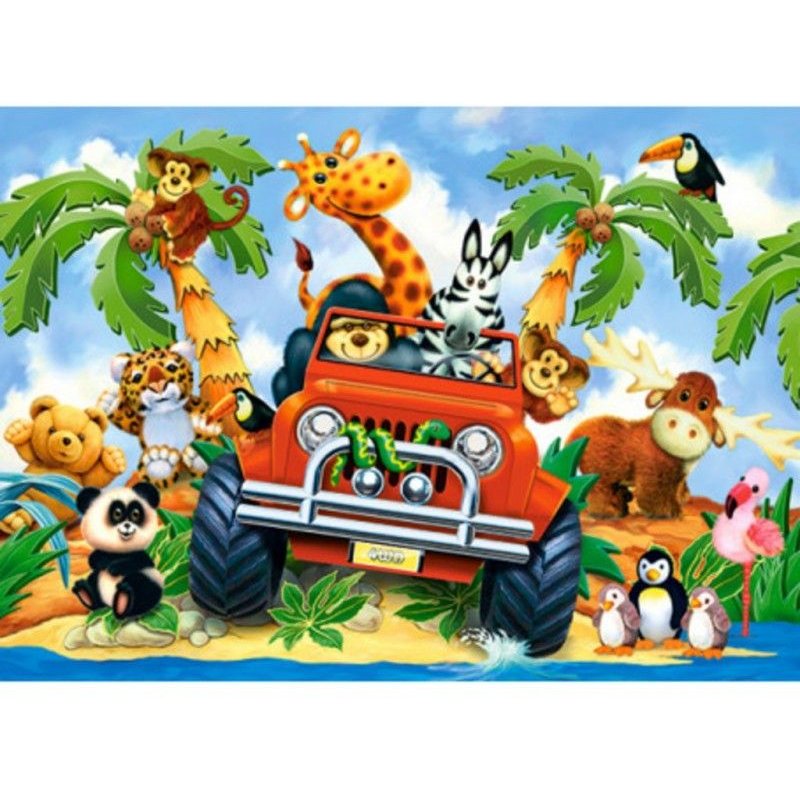 Puzzle 60 Pièces Peluches En Safari