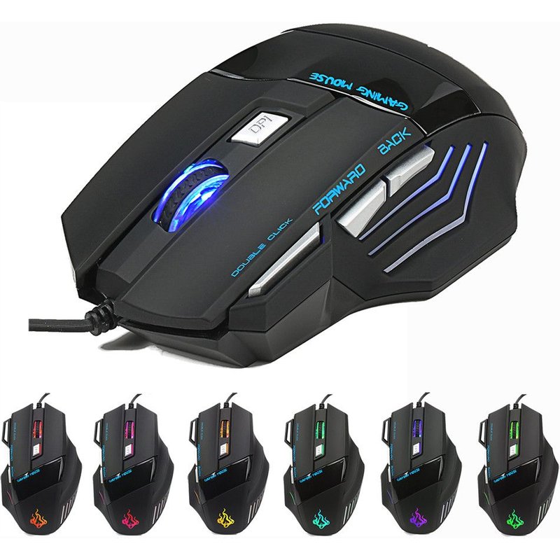 Nouveau 5500 DPI 7 boutons LED souris optique de jeu filaire USB pour Pro Gamer Cool