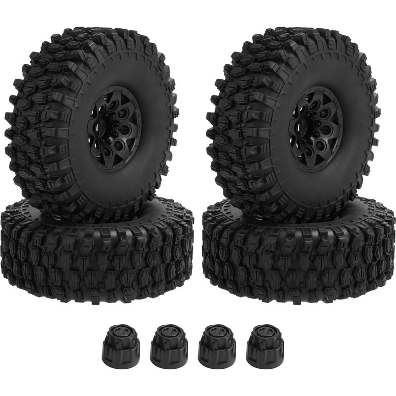 4 Pièces Sséries 120mm 1.9 De Pneus De Jante De Roue Verrou De Perle Pour Voiture Télécommandée Sur 1/10 Trx4 D90 Axial Scx10 Ii Iii Redcat